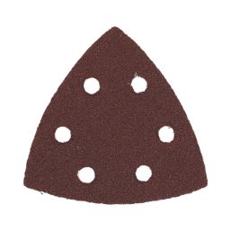 Flexovit Delta A203F 80 Grit 6-Hole Punched Multi-Material Sanding Triangles 95mm x 95mm 6 Pack