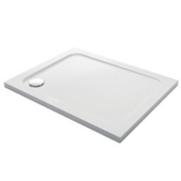 Mira Flight Low Corner Waste Rectangular Shower Tray White 1200mm x 760mm x 40mm