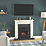 Be Modern Ravensdale Electric Fireplace White 1070mm x 300mm x 1045mm