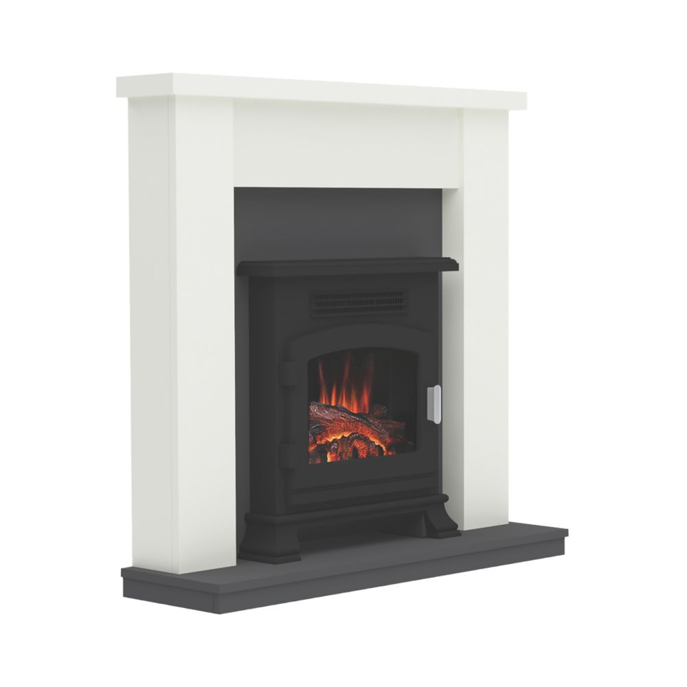 Be Modern Ravensdale Electric Fireplace White 1070mm x 300mm x 1045mm