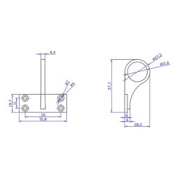 Smith & Locke Sash Window Handle Polished Chrome 52mm x 55mm