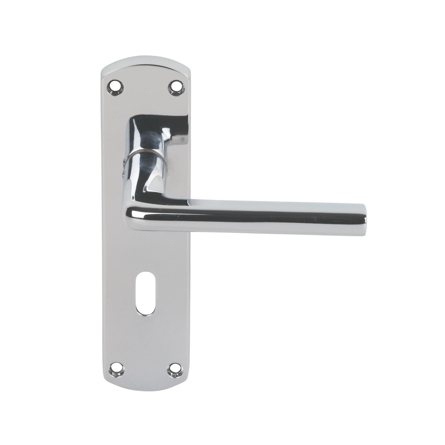 Smith & Locke Uno Fire Rated Lock Door Handles Pair Polished Chrome (1462H)