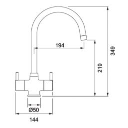 Franke Athena Monobloc Mixer Tap Chrome