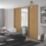 Spacepro Shaker 3-Door Sliding Wardrobe Doors Oak Frame Oak / Mirror Panel 2136mm x 2260mm