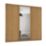 Spacepro Shaker 3-Door Sliding Wardrobe Doors Oak Frame Oak / Mirror Panel 2136mm x 2260mm