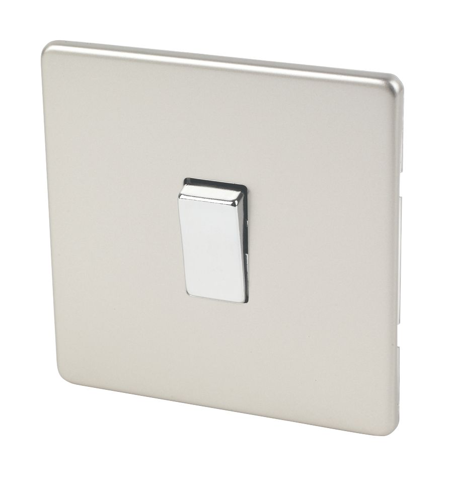 Varilight  10AX 1-Gang 2-Way Light Switch  Satin Chrome
