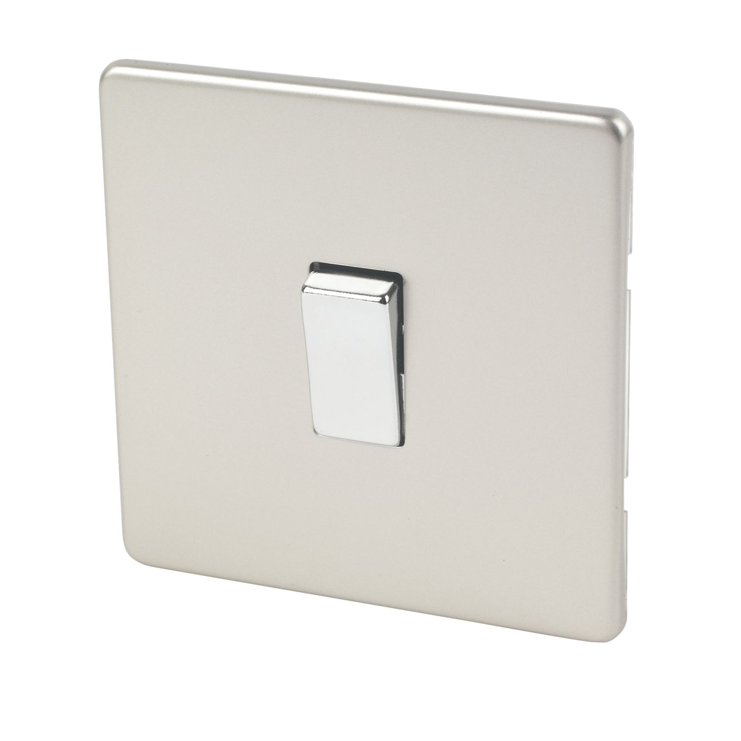 Varilight 10AX 1-Gang 2-Way Light Switch Satin Chrome (14686)