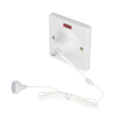 Hager Sollysta WMCS50N 50A 2-Way Ceiling Switch White with LED