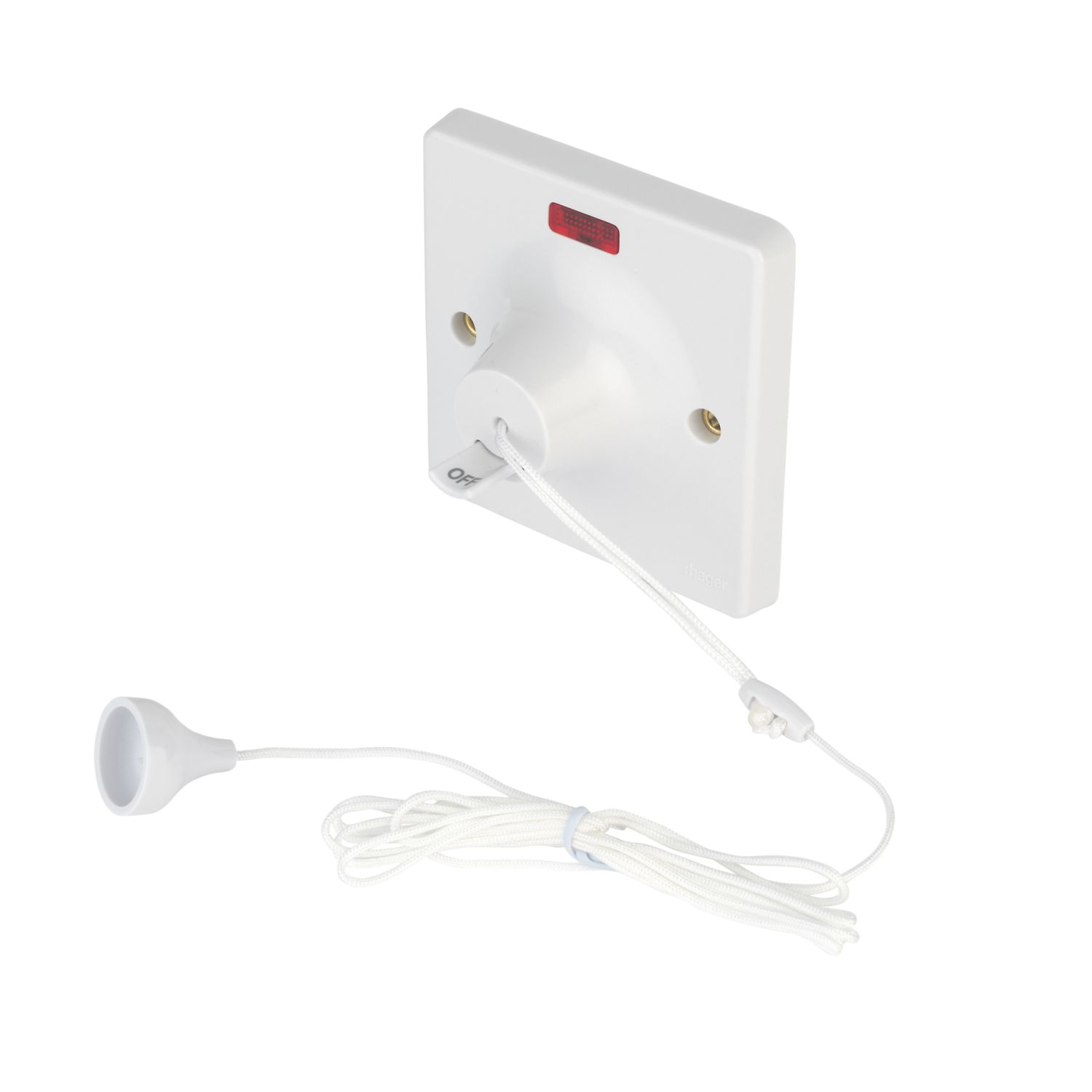 Hager Sollysta WMCS50N 50A 2-Way Ceiling Switch White with LED (146AM)