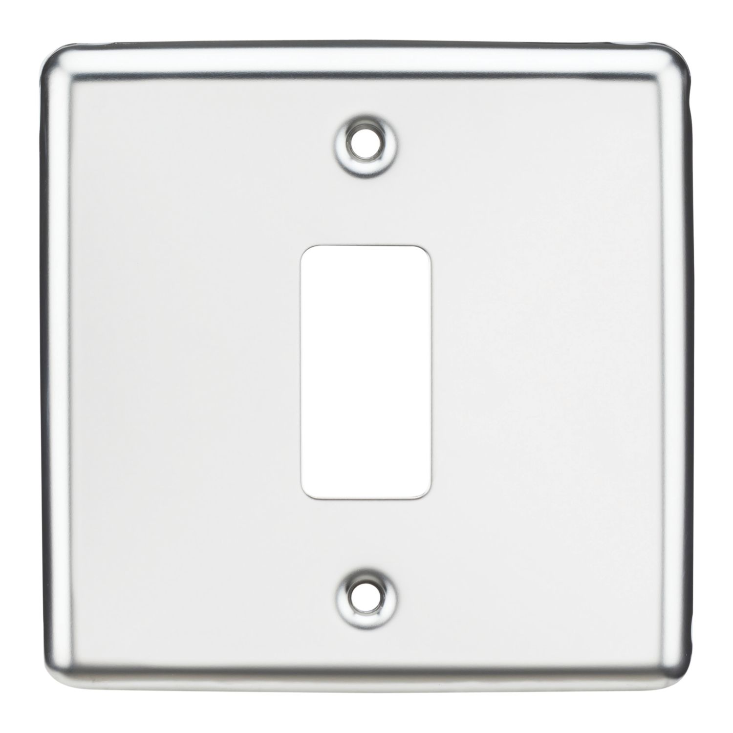 Knightsbridge 1-Module Grid Faceplate Polished Chrome (146CR)