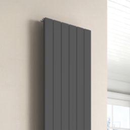 Reina Flat Single 1800mm x 218mm 1520BTU Anthracite Vertical Designer Radiator