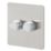 MK Edge 2-Gang 2-Way  Dimmer Switch  Brushed Stainless Steel