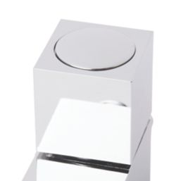 Flomasta  15mm x 1/2" Chrome Straight Designer Manual Radiator Valve Head & Body  2 Pack