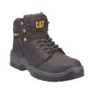 CAT Striver Size 9  Brown Water-Resistant Steel Toe Cap Safety Boots