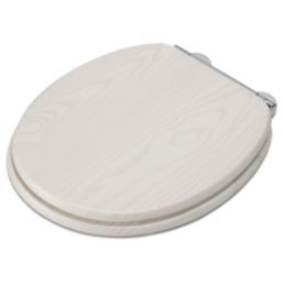 Croydex Maitland Soft-Close with Quick-Release Flex-Fix Toilet Seat Moulded Wood White