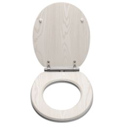 Croydex Maitland Soft-Close with Quick-Release Flex-Fix Toilet Seat Moulded Wood White