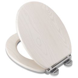 Croydex Maitland Soft-Close with Quick-Release Flex-Fix Toilet Seat Moulded Wood White