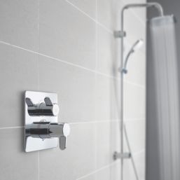Ideal Standard Easybox SlIm Concealed Dual Outlet Thermostatic Chrome Built-In Shower Mixer With Diverter