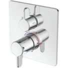 Ideal Standard Easybox SlIm Concealed Dual Outlet Thermostatic Chrome Built-In Shower Mixer With Diverter