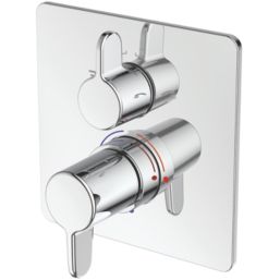 Ideal Standard Easybox SlIm Concealed Dual Outlet Thermostatic Chrome Built-In Shower Mixer With Diverter