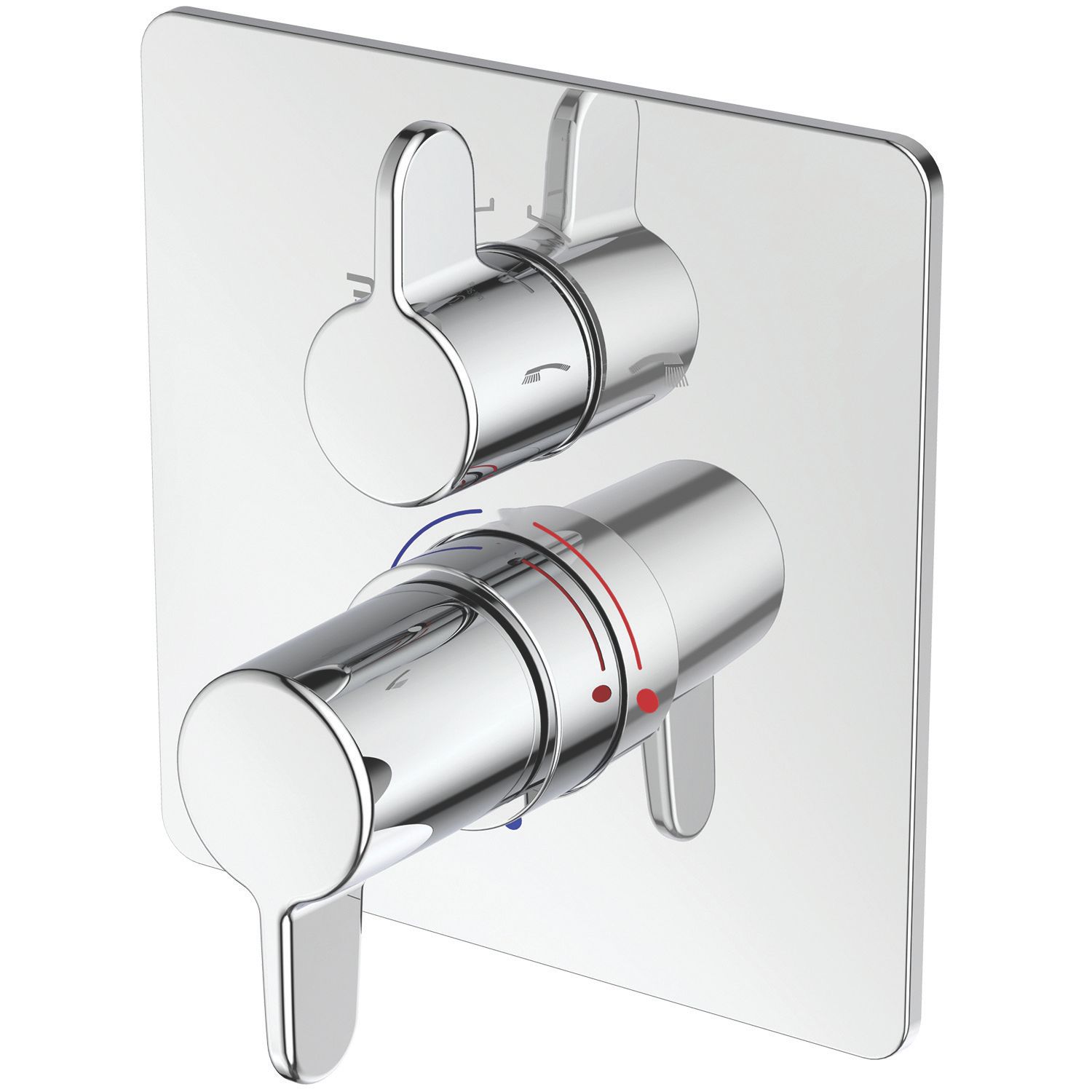 Ideal Standard Easybox SlIm Concealed Dual Outlet Thermostatic Chrome Built-In Shower Mixer With Diverter (146RK)