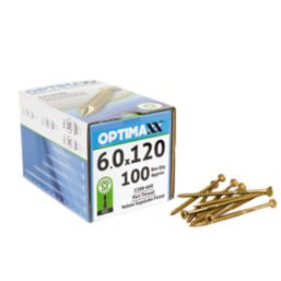 Optimaxx  PZ Countersunk  Wood Screws 6mm x 120mm 100 Pack