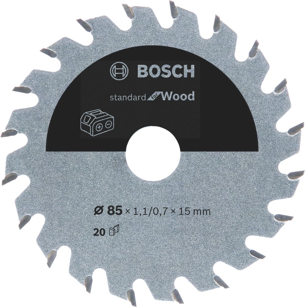 Bosch 2608837666 Wood Circular Saw Blade 85mm x 15mm 20T Screwfix