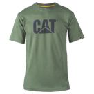 CAT Trademark Logo T-Shirt Short Sleeve Tee Shirts Dark Green X Large 44" Chest