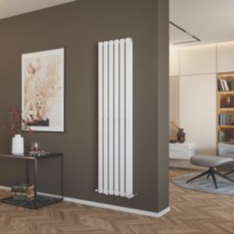Azur Ilios Duplex 1800mm x 448mm 4635BTU White Vertical Designer Radiator