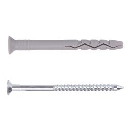 Easyfix  Nylon & Steel Countersunk Head Hammer Fixings 10mm x 100mm 10 Pack