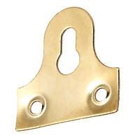 Slotted Mirror Plates Electro Brass 32 x 32 x 32mm 10 Pack