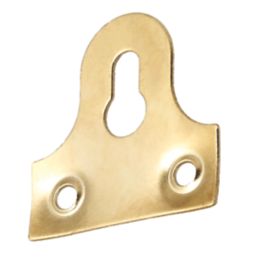 Slotted Mirror Plates Electro Brass 32mm x 32mm x 32mm 10 Pack