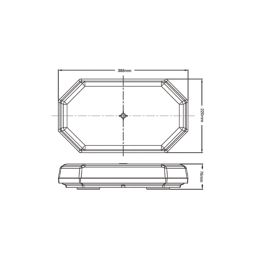 Ring Clear Magnetic Amber Light Bar 39W 80mm
