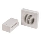 Manrose XF100LVT/SC 100mm (4") Axial Bathroom Extractor Fan with Timer White 240V