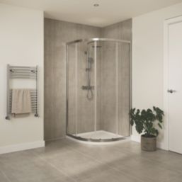 Fit Quick Framed Quadrant Shower Enclosure  Chrome 900mm x 900mm x 1850mm