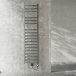 Flomasta 1600mm x 400mm 1364BTU Anthracite Flat Electric Towel Radiator