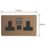 Varilight  13A 2-Gang SP Switched Socket + 4A 20W 2-Outlet Type A & C USB Charger Brushed Bronze with Black Inserts
