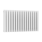 Reina Elips Double 600mm x 960mm 3831BTU White Horizontal Designer Radiator