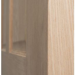 Unfinished Oak Wooden 4-Panel Internal Fire Victorian-Style Door 1981mm x 838mm