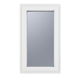 Crystal  Left-Hand Opening Obscure Triple-Glazed Casement White uPVC Window 610mm x 1190mm