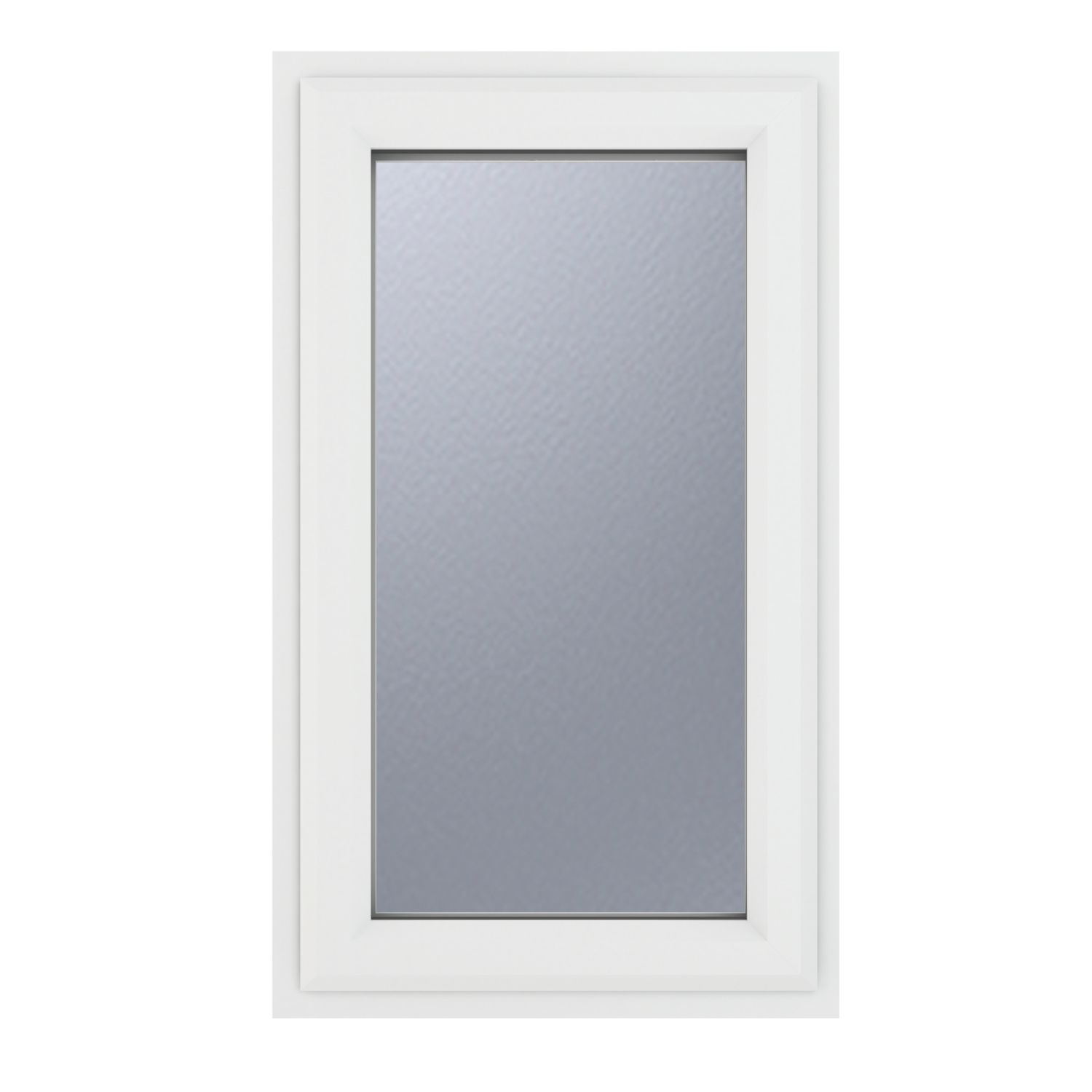 Crystal Left-Hand Opening Obscure Triple-Glazed Casement White uPVC Window 610mm x 1190mm (147JM)
