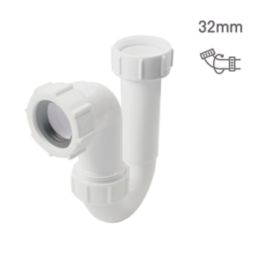 Flomasta Tubular Swivel P Trap White 32mm