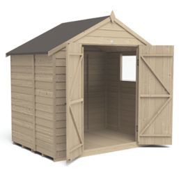 Forest  7' x 5' (Nominal) Apex Overlap Timber Shed with Base