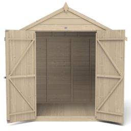 Forest  7' x 5' (Nominal) Apex Overlap Timber Shed with Base