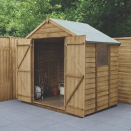 Forest  7' x 5' (Nominal) Apex Overlap Timber Shed with Base