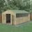 Forest Beckwood 10' x 19' 6" (Nominal) Apex Shiplap Timber Shed with Base