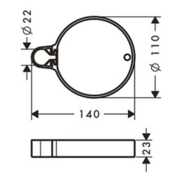 Hansgrohe Casetta Soap Dish (for 22mm Shower Rails) Chrome
