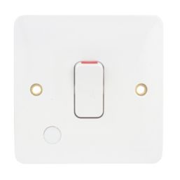 Hager Sollysta WMDP84FO 20A 1-Gang 2P+E Control Switch & Flex Outlet White