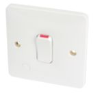 Hager Sollysta WMDP84FO 20A 1-Gang 2P+E Control Switch & Flex Outlet White