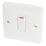 Hager Sollysta WMDP84FO 20A 1-Gang 2P+E Control Switch & Flex Outlet White